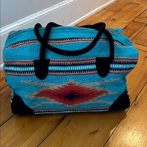 Stylish Blue and Black Women's Bag